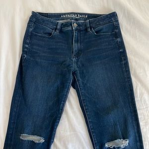 AMERICAN EAGLE Blue High Rise Jegging
